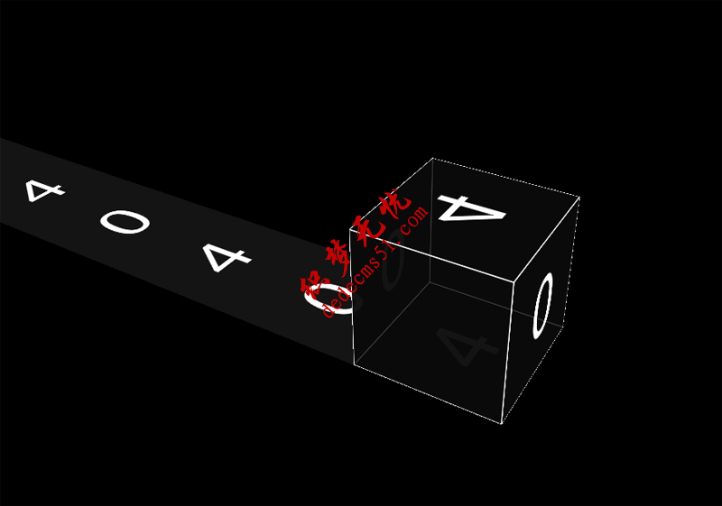 纯css3创意的方块翻滚404页面特效404