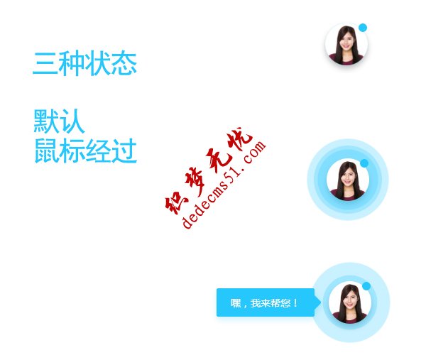 jQuery网页右下角悬浮的美女在线客服代码