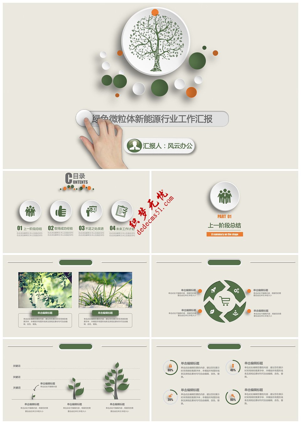 微粒体环保行业工作汇报工作总结模板下载