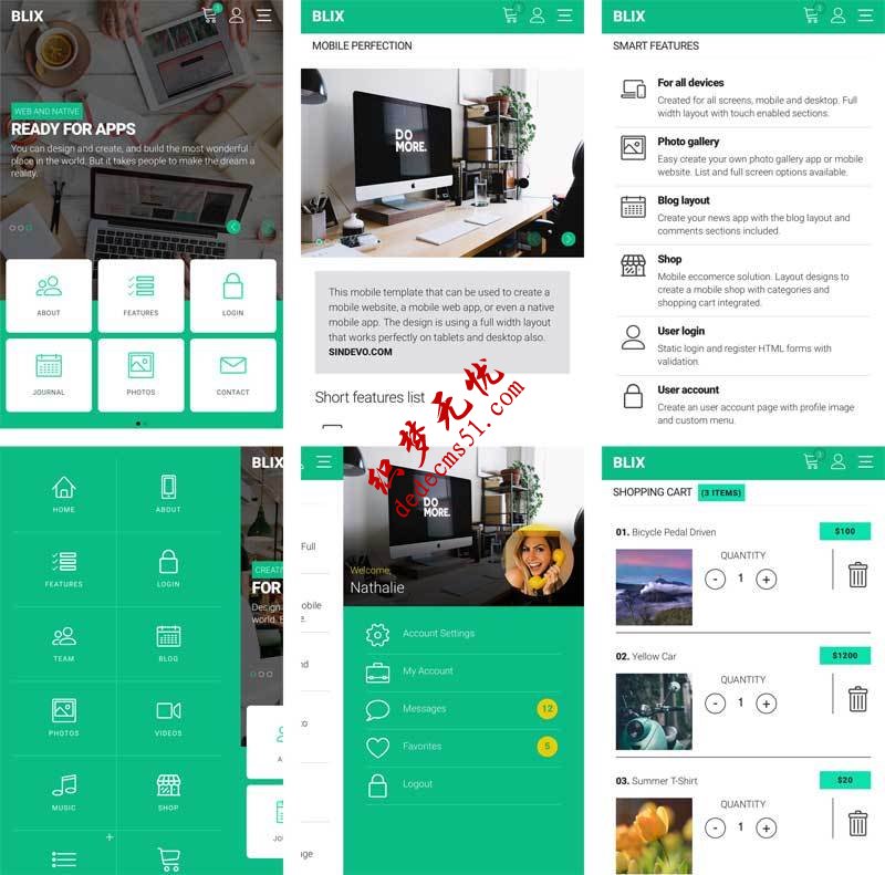响应式的企业网站手机UI框架模板html响应式网页模板