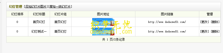 dedecms织梦网站幻灯片管理插件(图2)