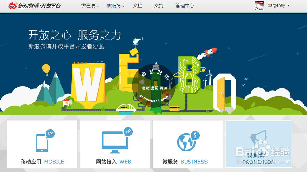 新浪微博网站接入申请教程（含本地测试）(图1)