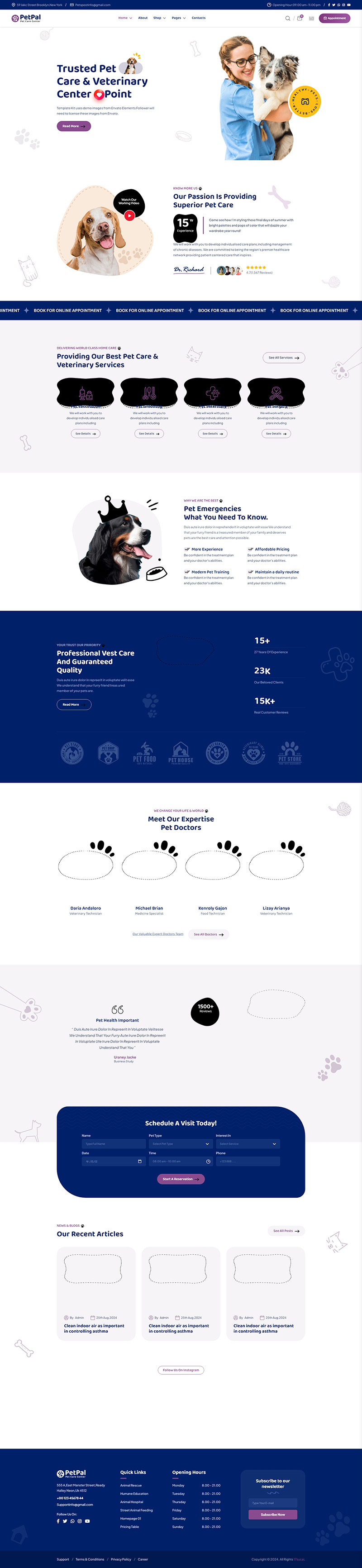 (自适应手机)宠物护理寄养店英文静态模版 响应式html5宠物店宠物医院模版下载