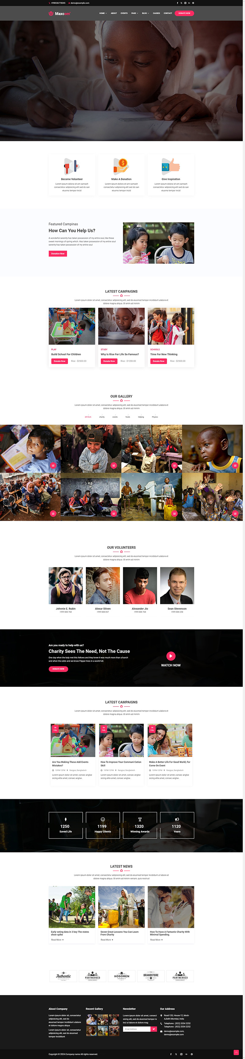 html5响应式慈善机构模板  自适应社会团体网站模版静态html英文模版下载