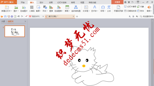 怎么用PPT制作猫卡通效果(图3) 怎么用PPT制作猫卡通效果(图3)