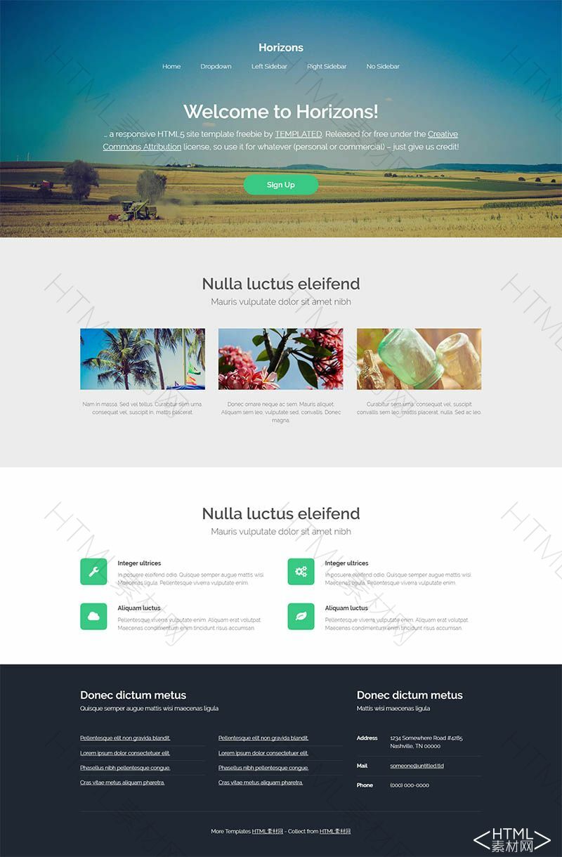 农家乐旅游专题网页模板下载(图1)