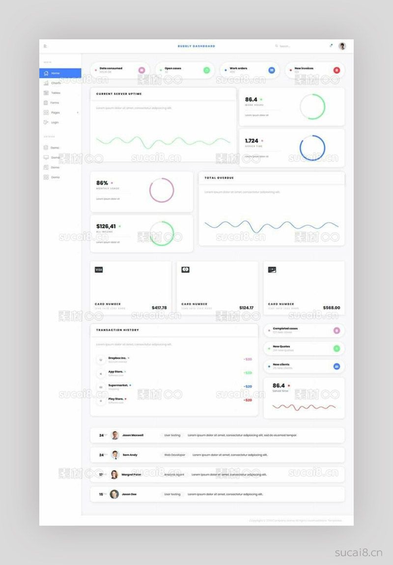 电子商务交易后台管理的Ui模板(图1)