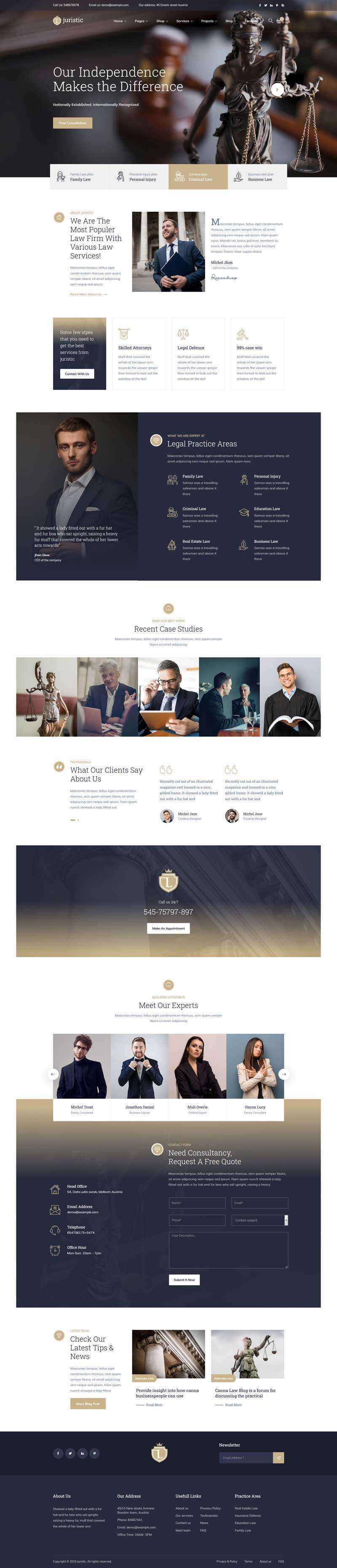 咨询律师事务所网站HTML模板(图1)