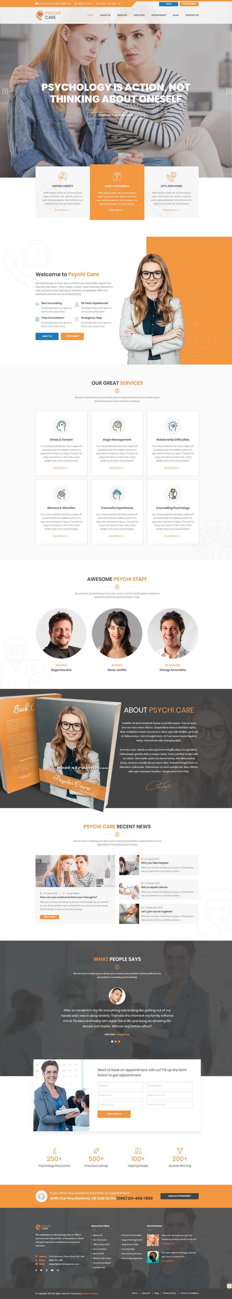 心理咨询机构网站模板(图1)