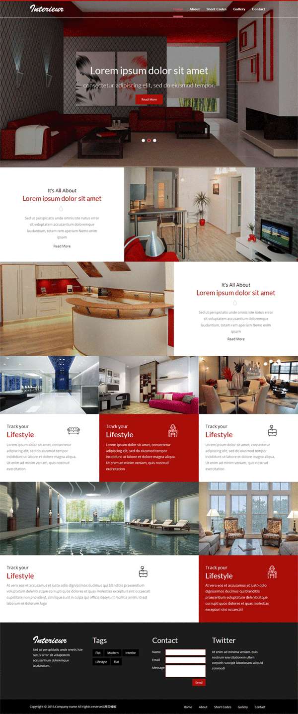 大气的室内装饰公司网站模板html下载(图1)