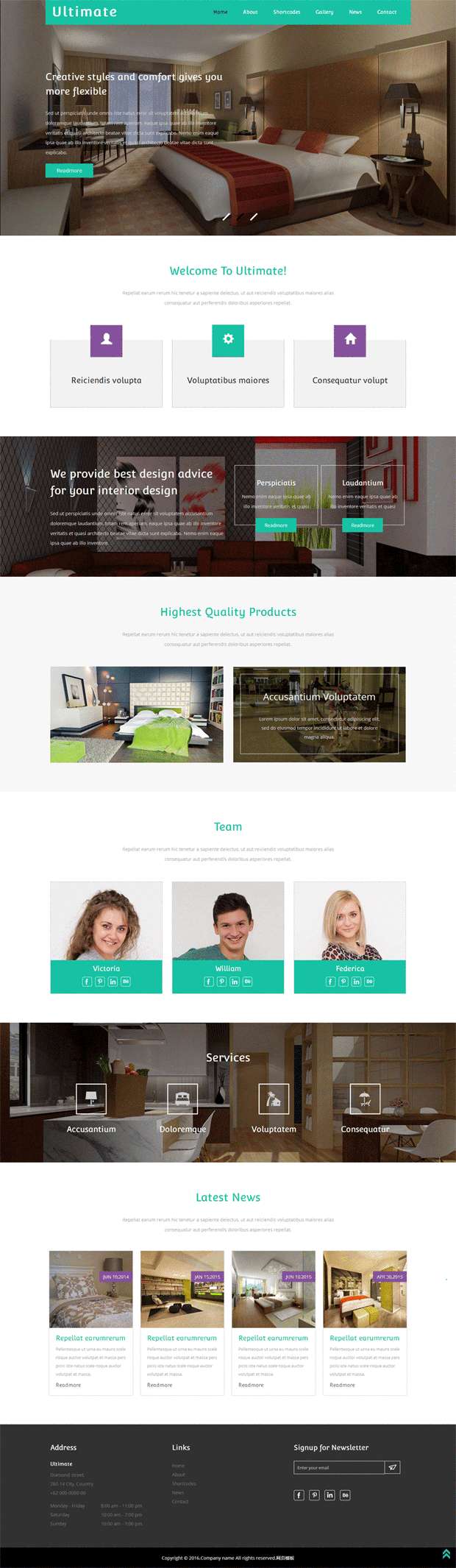 响应式酒店预订网站模板html下载(图1)