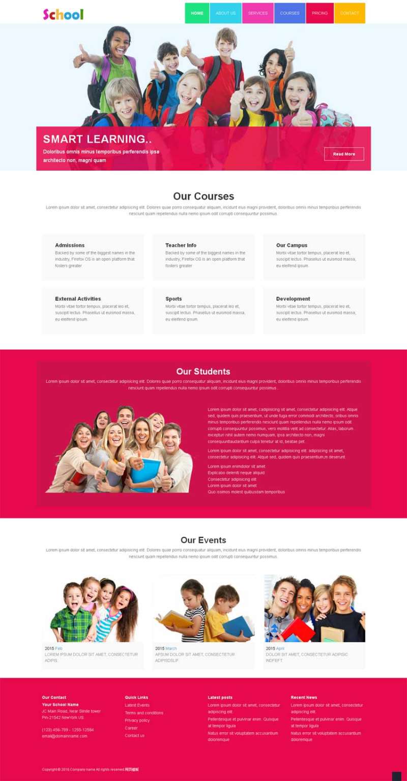 儿童学校教育网站静态模板下载(图1)