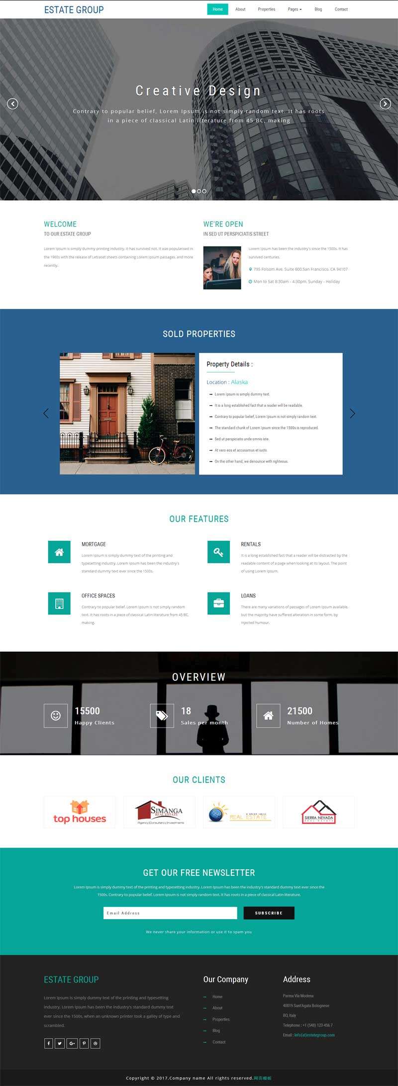 房屋建筑设计公司网站模板html下载(图1)
