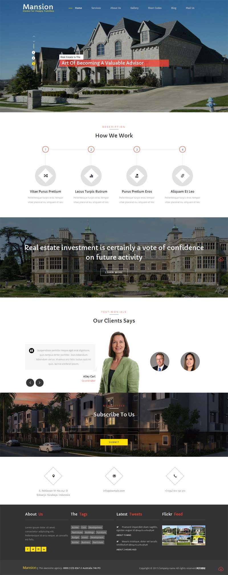 大气的房屋建筑公司网站html模板整站(图1)