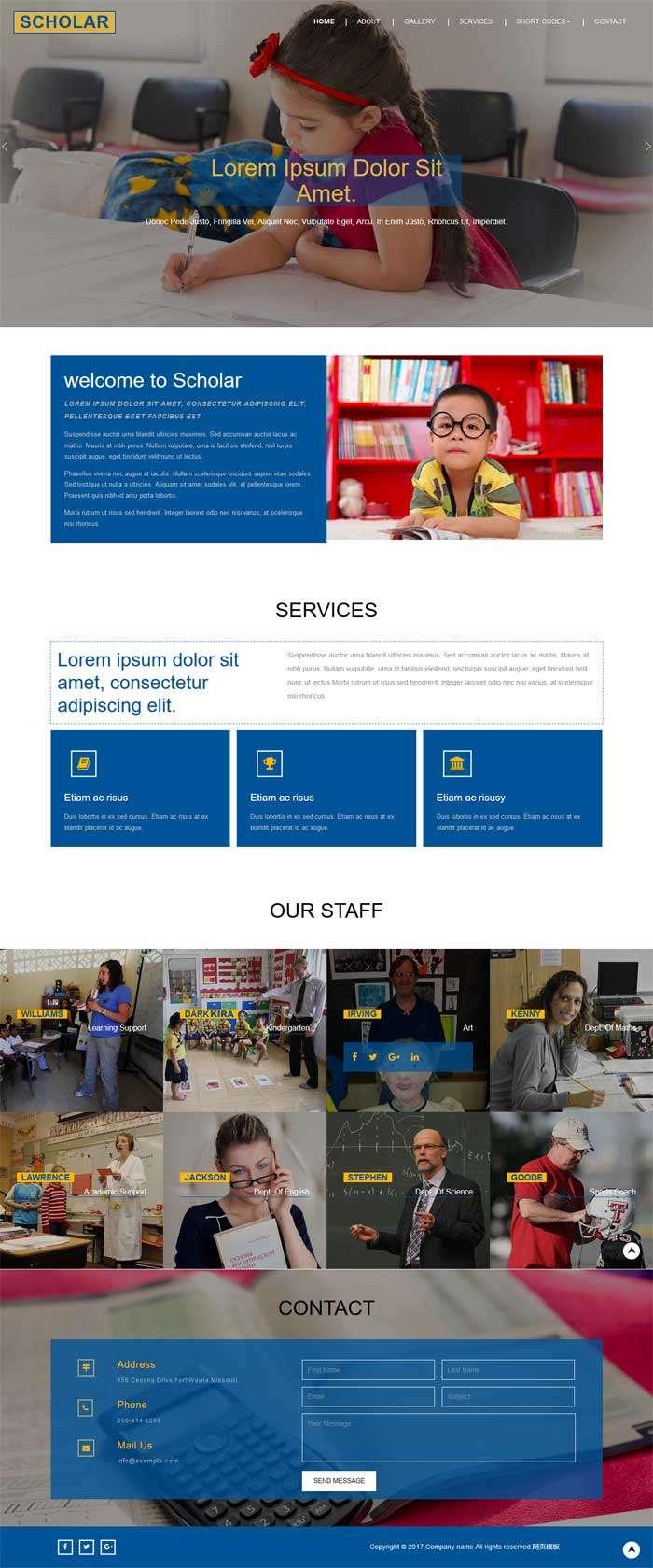 儿童教育学校网站静态模板(图1)