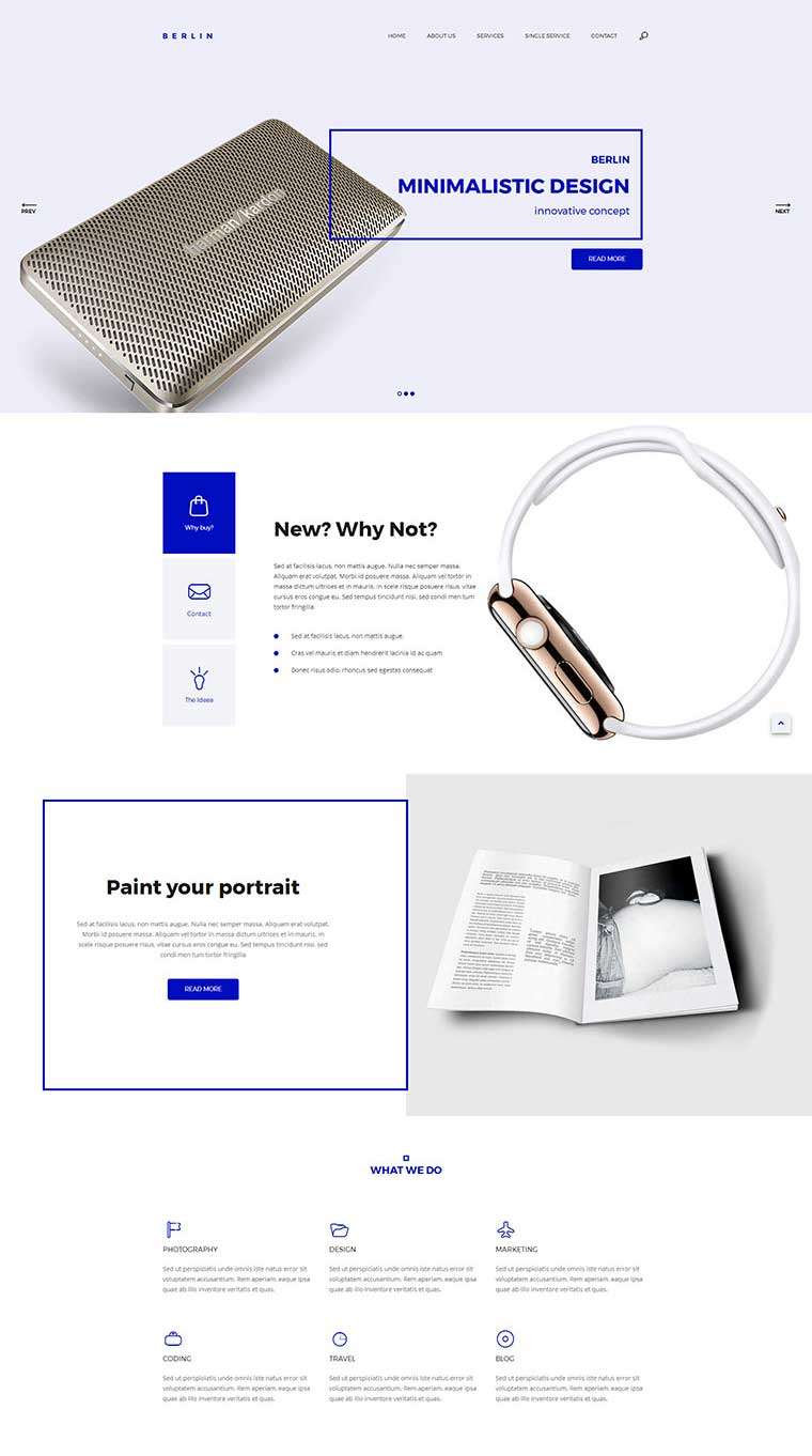 创意的电子产品公司网站视差模板(图1)