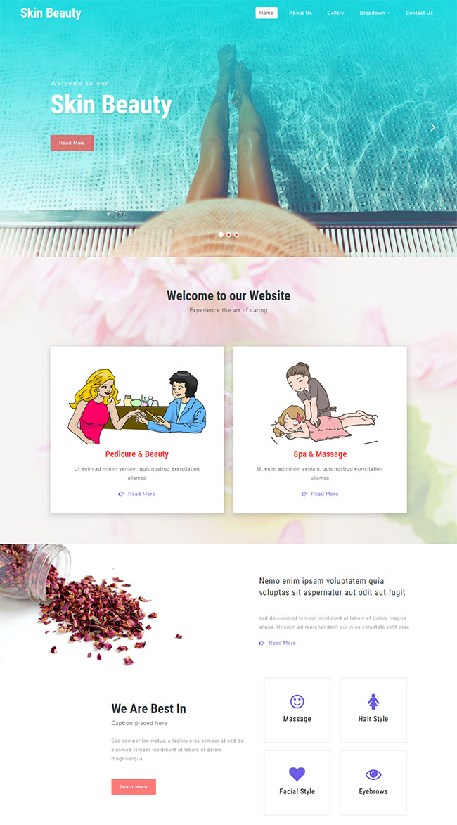 护理美容养生企业官网模板(图1)