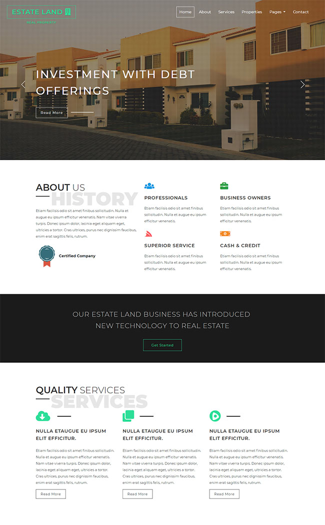 世界级房产设计公司网站模板(图1)