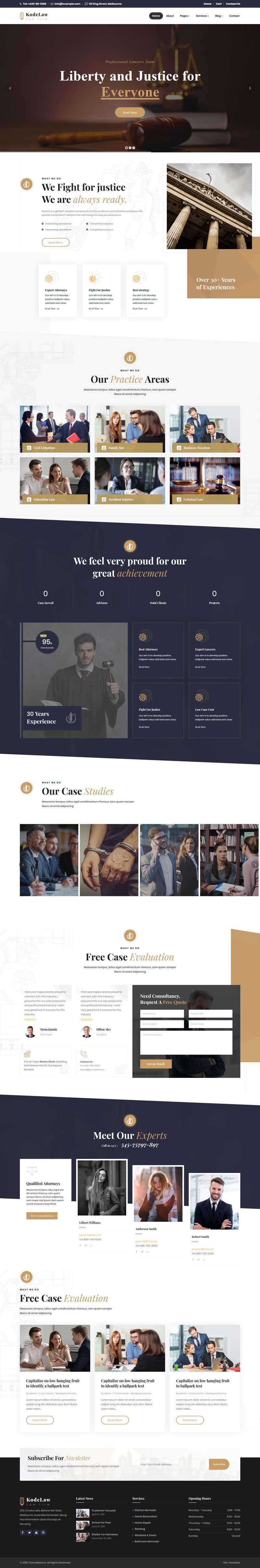 大气的律师法律咨询网站HTML5模板(图1)