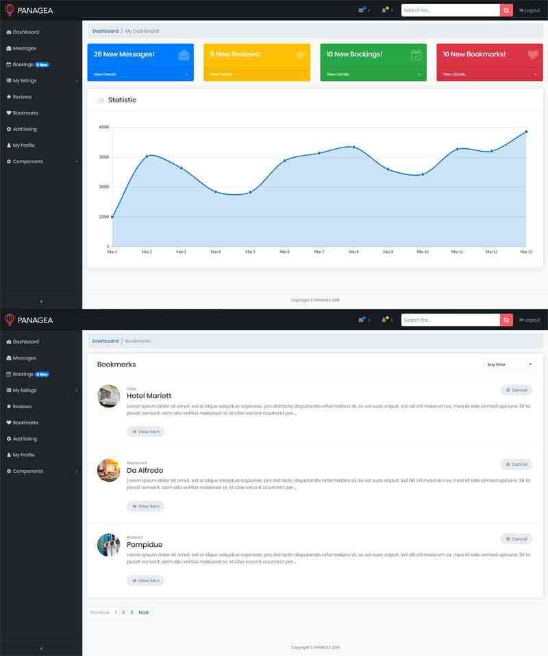 简洁的旅游酒店入住信息管理系统cms模板(图1)