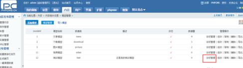 phpcms新建模型 phpcms新建模型