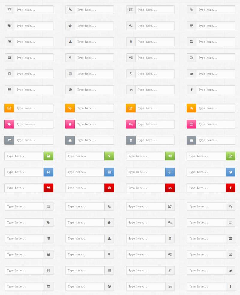 modernizr.js html5 input表单文本输入框美化效果代码