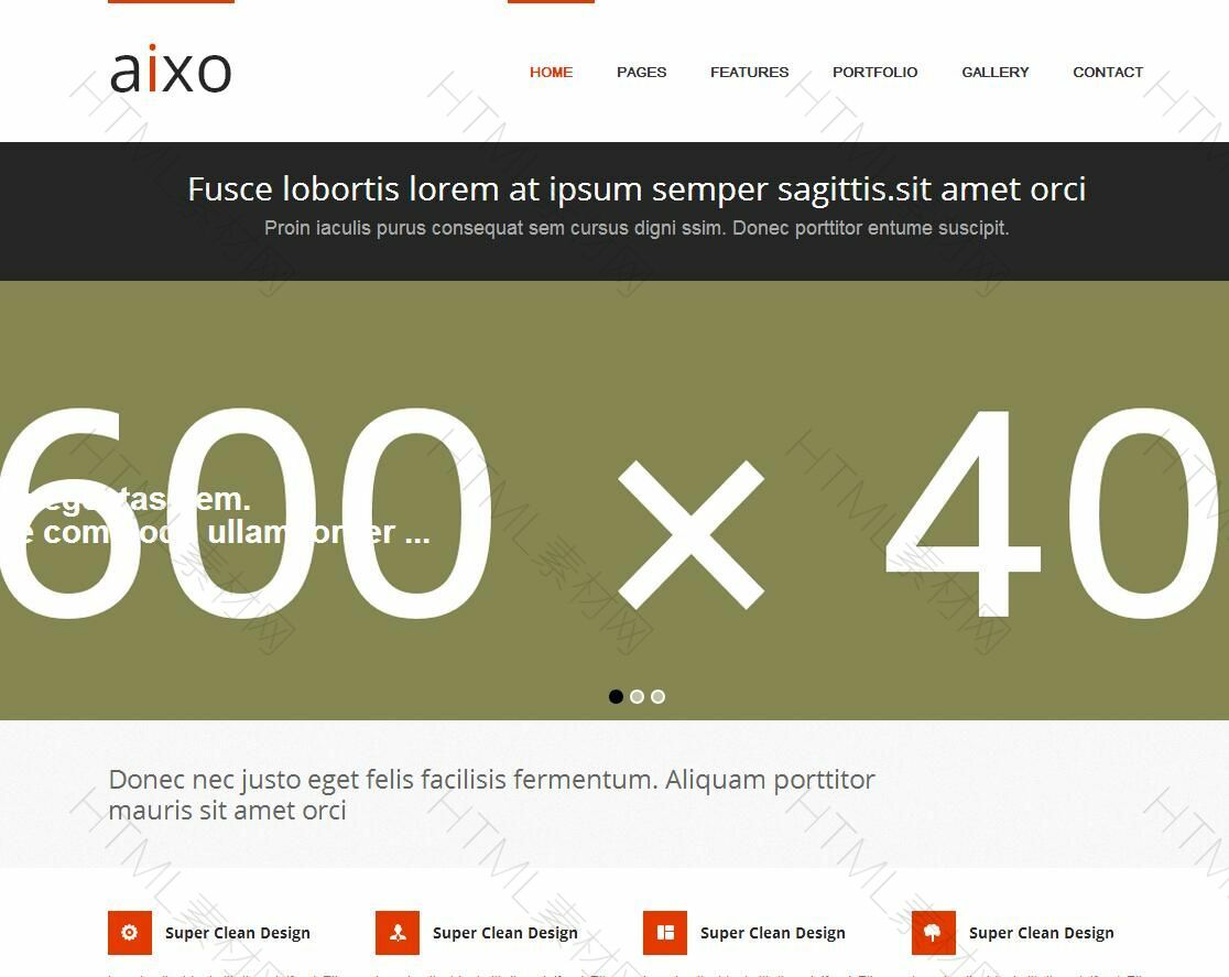 简洁CSS3网站模板(图1)