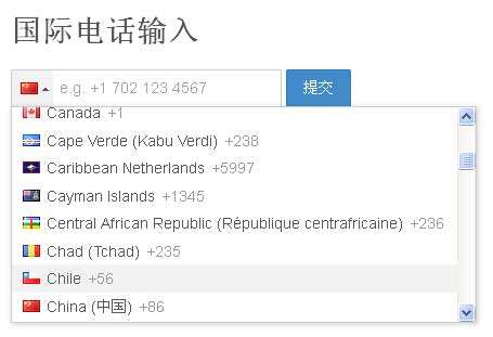 jquery input国际电话输入提示表单代码(图1)