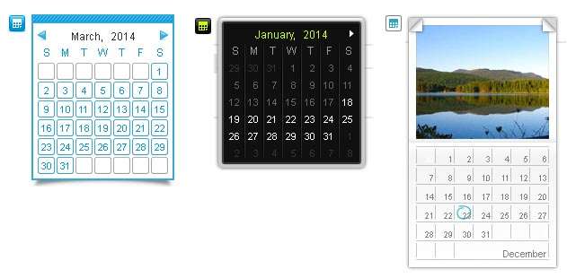 三款漂亮的js日历控件下载(图1)