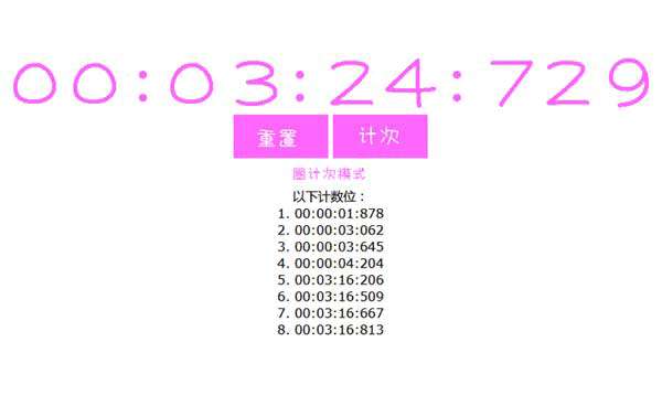 jQuery简单的秒表计时器代码(图1)