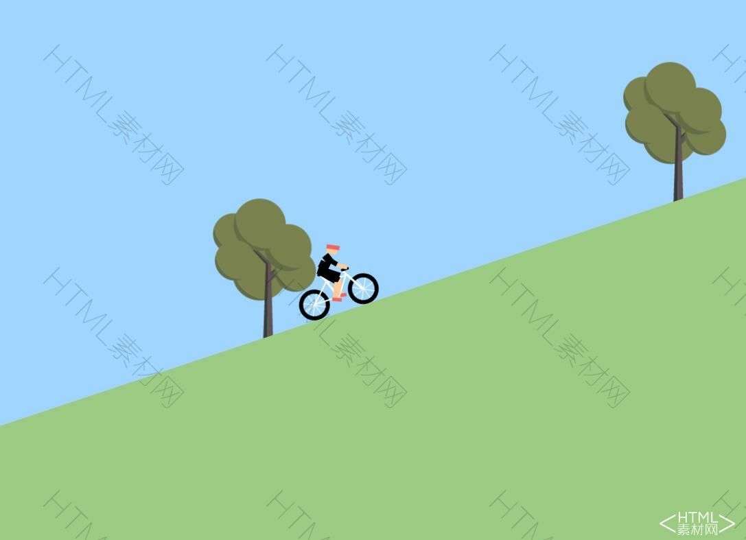 HTML5绘制骑自行车动画特效(图1)