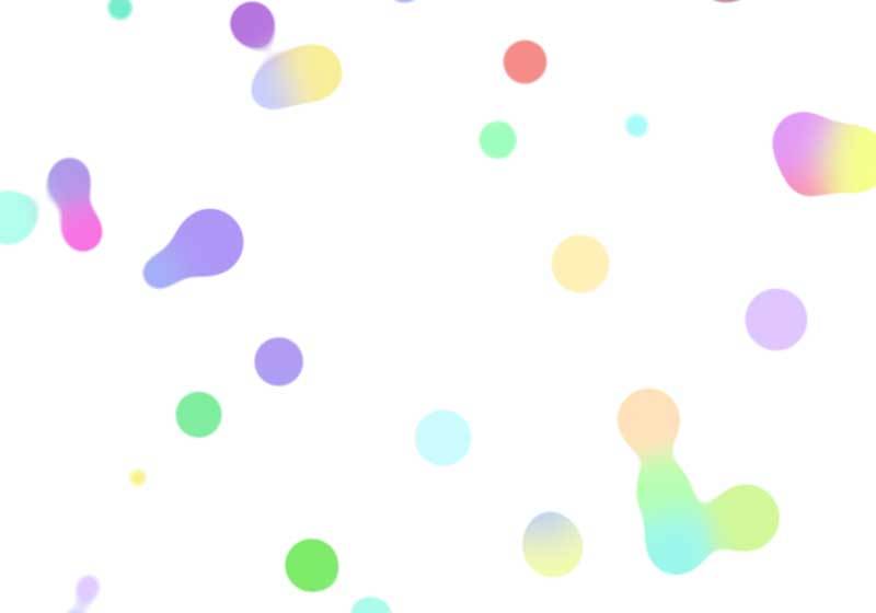 html5 svg彩虹斑点掉落动画特效(图1)