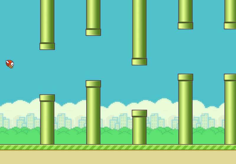 html5飞翔的小鸟游戏源码(图1)