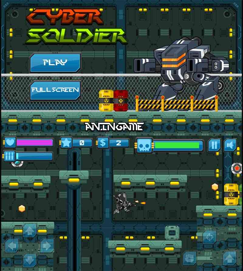 h5机甲战士射击类游戏源码(图1)