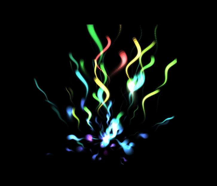 彩色光线跑出来canvas动画(图1)