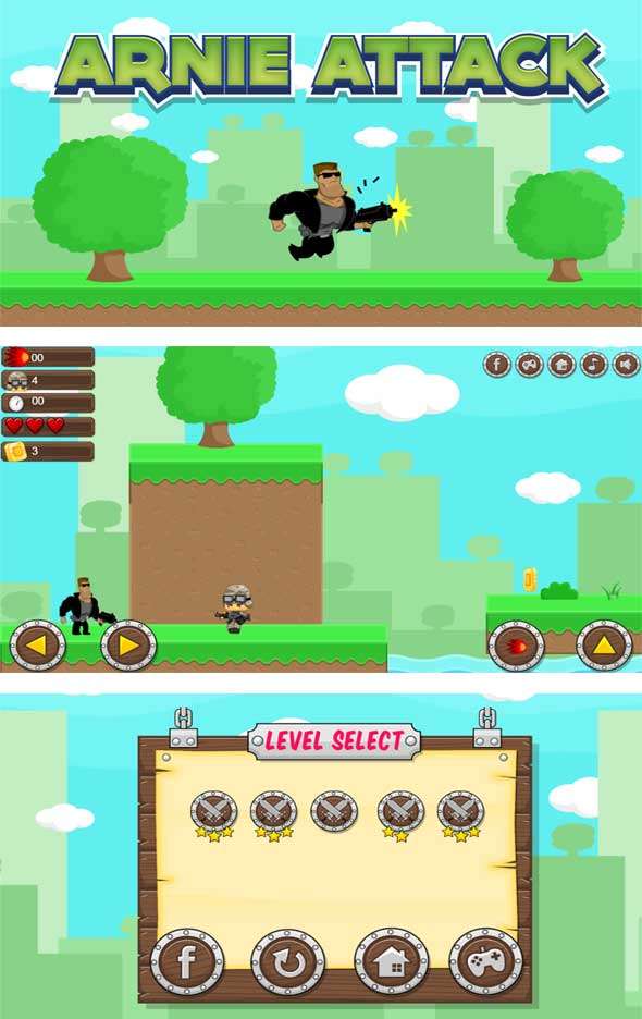 H5硬汉射击手机游戏源码(图1)