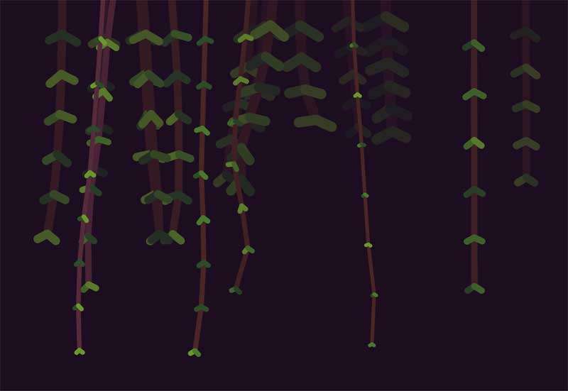 canvas柳絮树枝交互特效(图1)