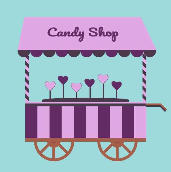 css3粉色的卡通糖果车特效(图1)