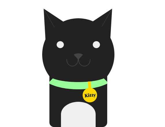 css3黑色的Kitty小萌猫(图1)