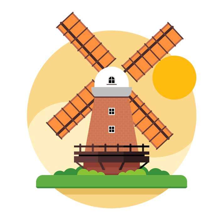 卡通灯塔风车css3动画(图1)