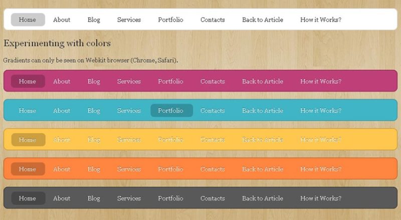 jQuery CSS3鼠标悬停滑块导航菜单代码(图1)