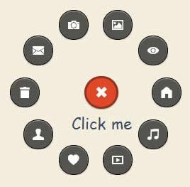 jquery环状图标菜单插件鼠标悬停环状排列图标菜单代码(图1)