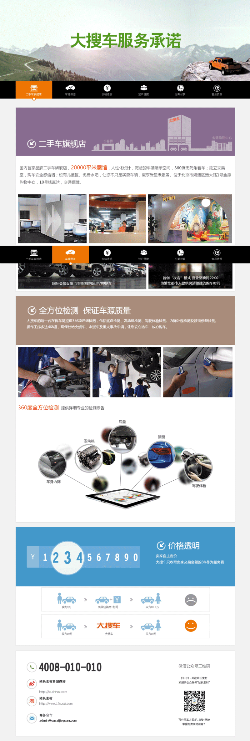 jQuery网页顶部定位导航菜单页面滚动相应模块高亮显示(图1)