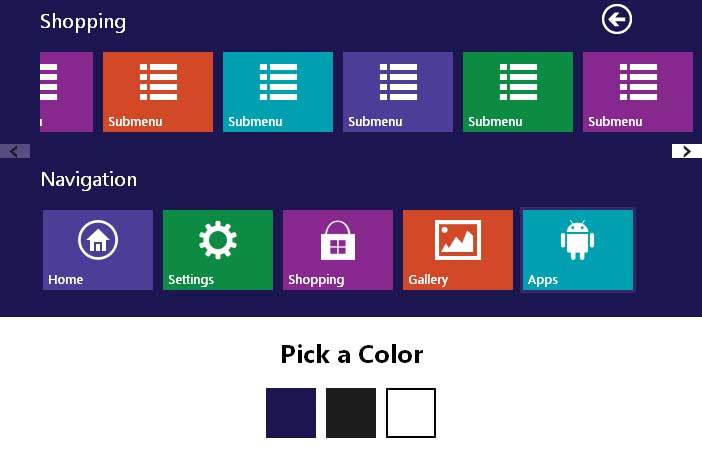 jquery win8风格图标导航菜单特效(图1)