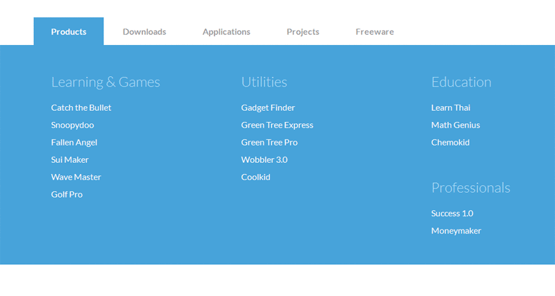 jquery仿微软网站导航全屏下拉菜单代码(图1) jquery仿微软网站导航全屏下拉菜单代码(图1)