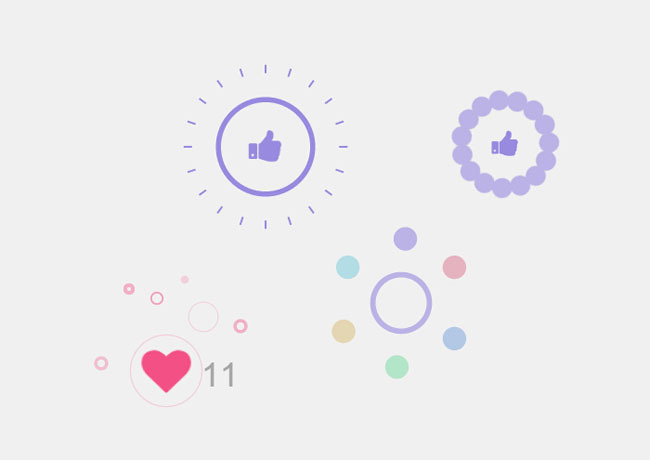 html5 svg喜欢点赞图标动画特效(图1)