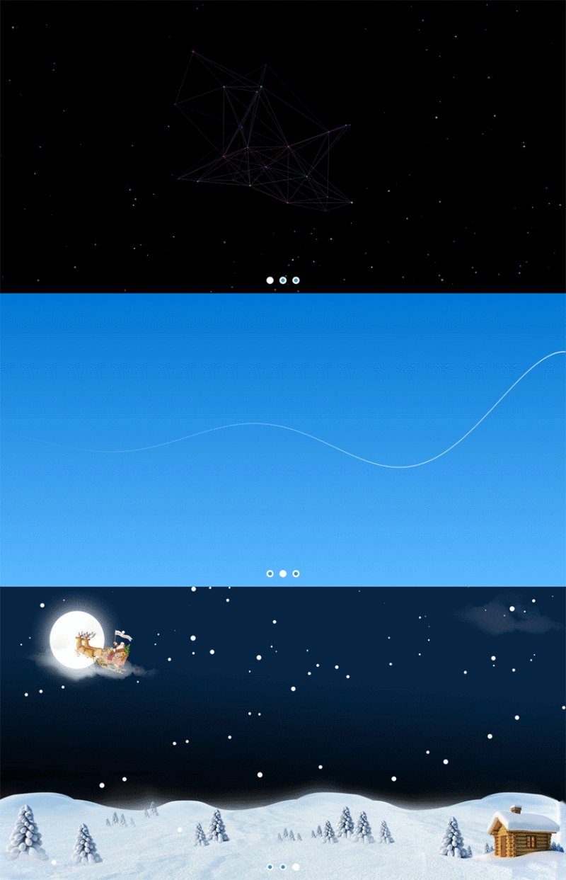 html5粒子波浪运动雪花飘落特效集合插件(图1)
