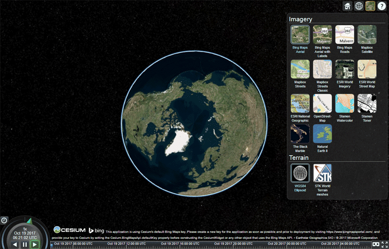 基于cesium.js库的3D地球仪模型代码(图1) 基于cesium.js库的3D地球仪模型代码(图1)