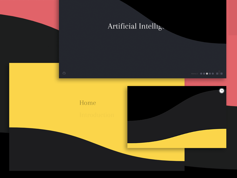 html5 svg波浪形状遮罩动画弹出菜单代码(图1)