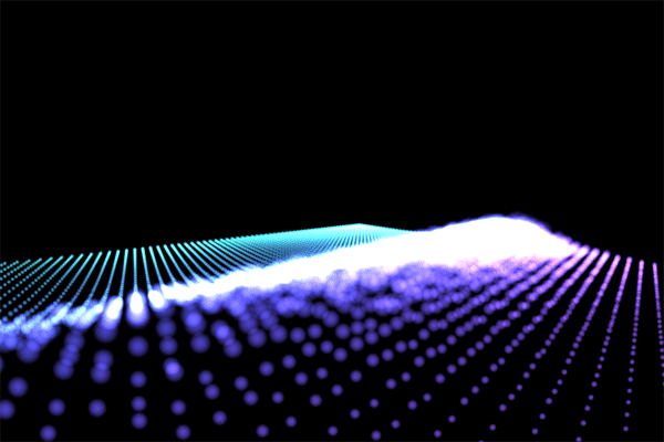 html5 canvas酷炫的粒子波浪动画特效(图1)